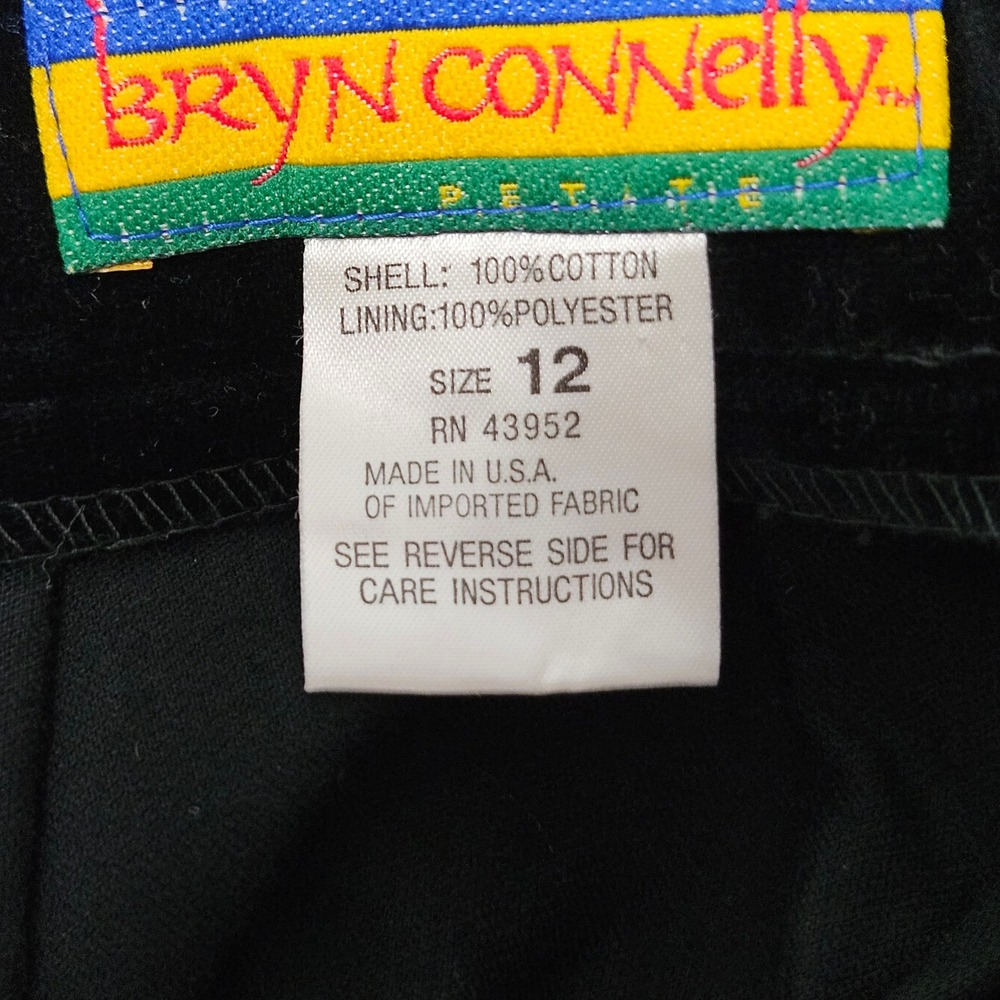 Bryn‎ Connelly Vintage Black Velvet Maxi Skirt High Waisted Pleated Lined Sz 6 - Picture 5 of 6